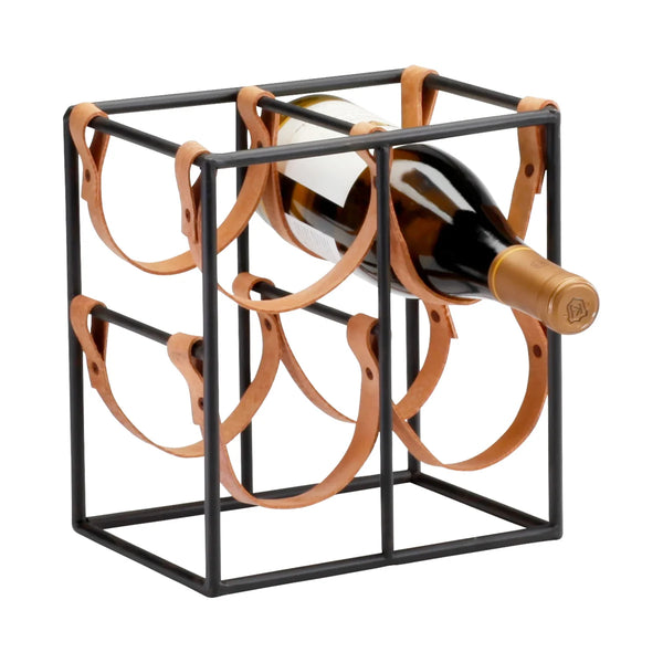 Brighton Wine Holder | Raw Steel