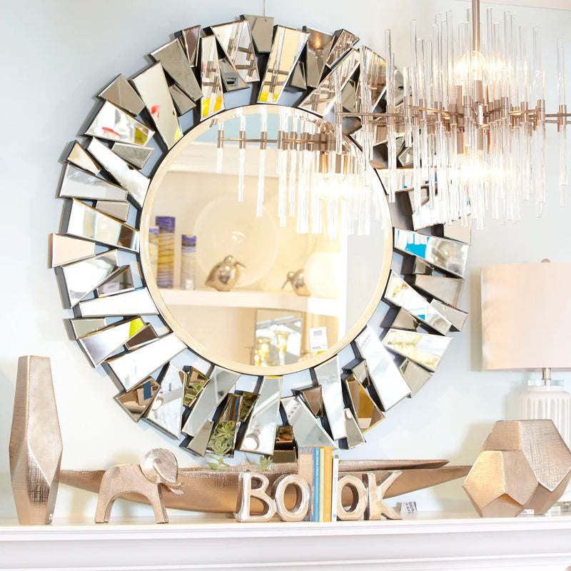 Circle Cityscape Mirror | Clear