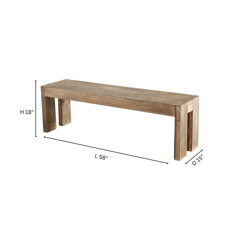 Segvoia Bench | Weathered Pine