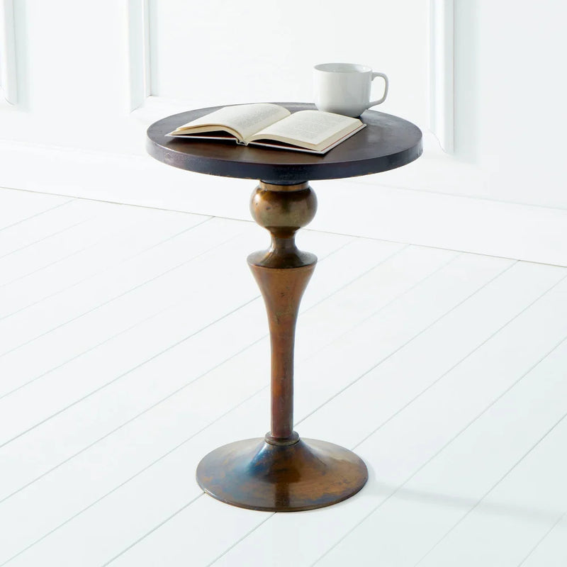 Gully Side Table | Bronze And Blue - Small