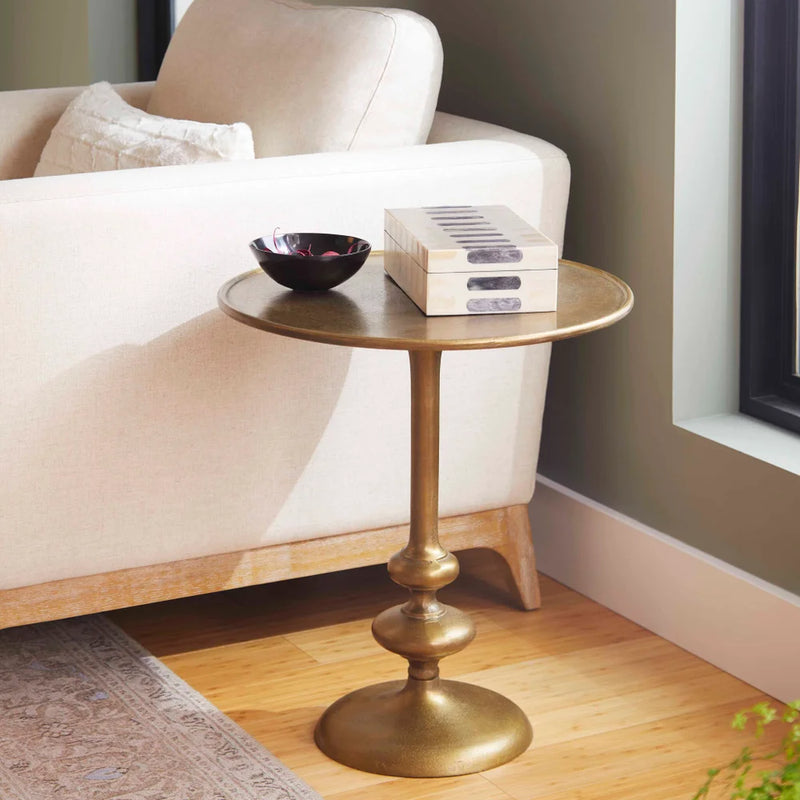 Tote Side Table | Antique Brass