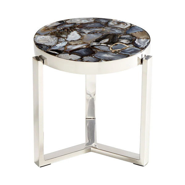 Geodance Side Table | Nickel