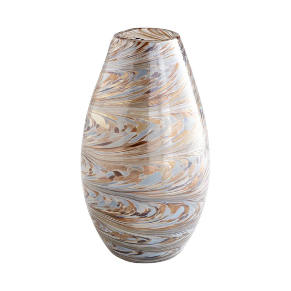 Caravelas Vase | Metallic Sand Swirl - Small