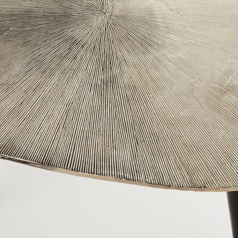 Triata Side Table | Raw Nickel And Bronze