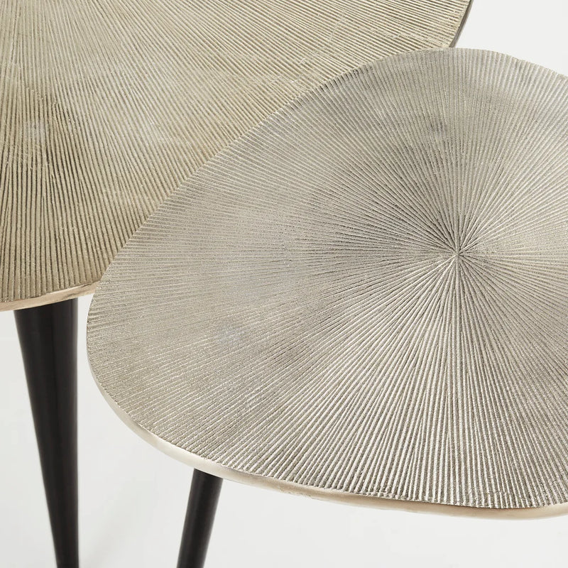 Triata Side Table | Raw Nickel And Bronze