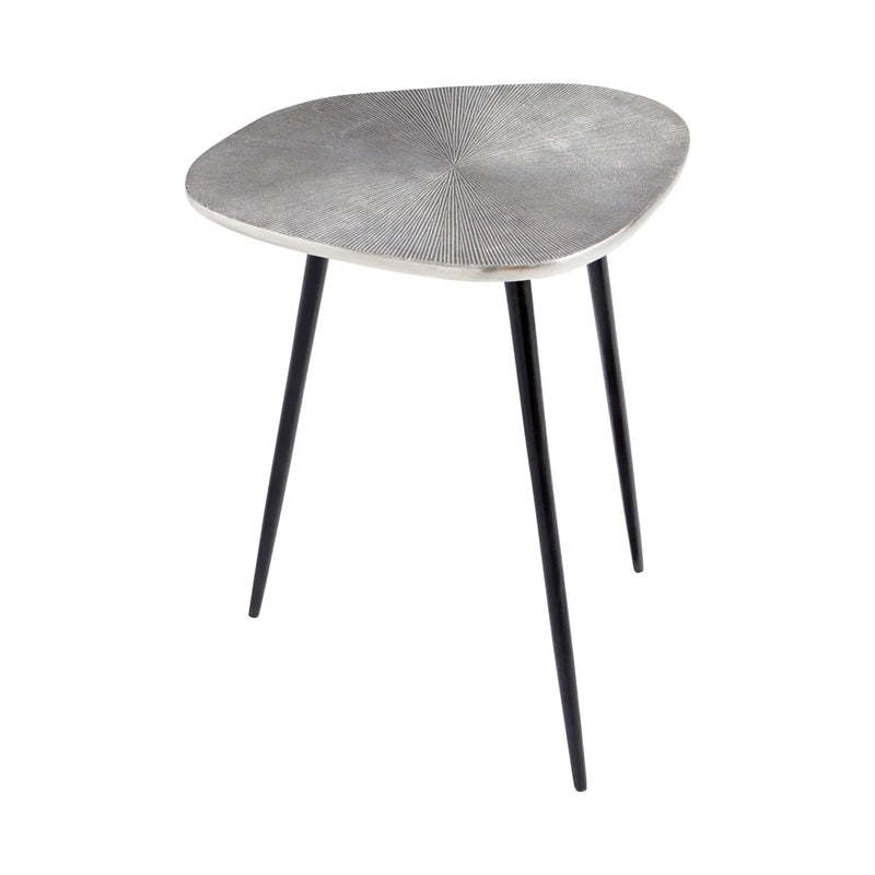 Triata Side Table | Raw Nickel And Bronze