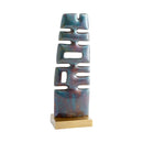 Chamberlin Sculpture | Cobalt Blue And Antique Brass