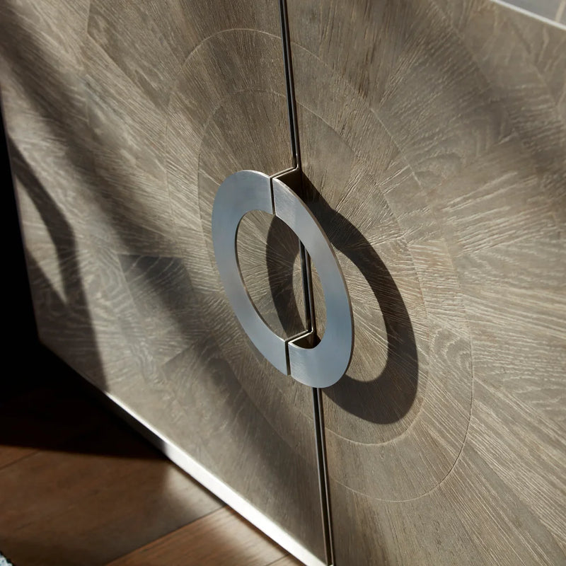 Volonte Cabinet | Weathered Oak And Stainless Steel