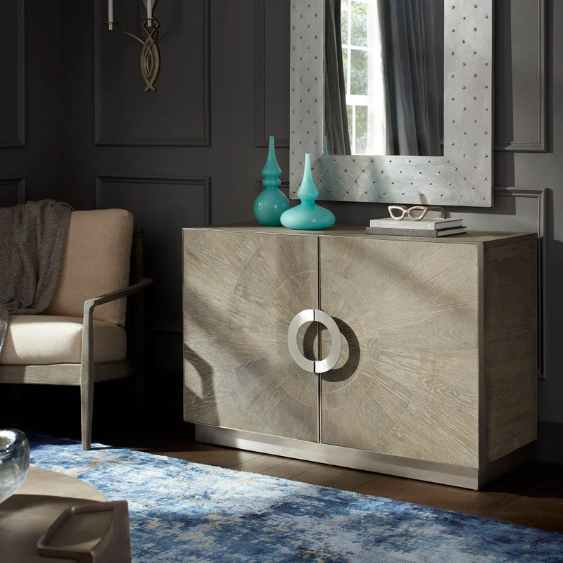 Volonte Cabinet | Weathered Oak And Stainless Steel