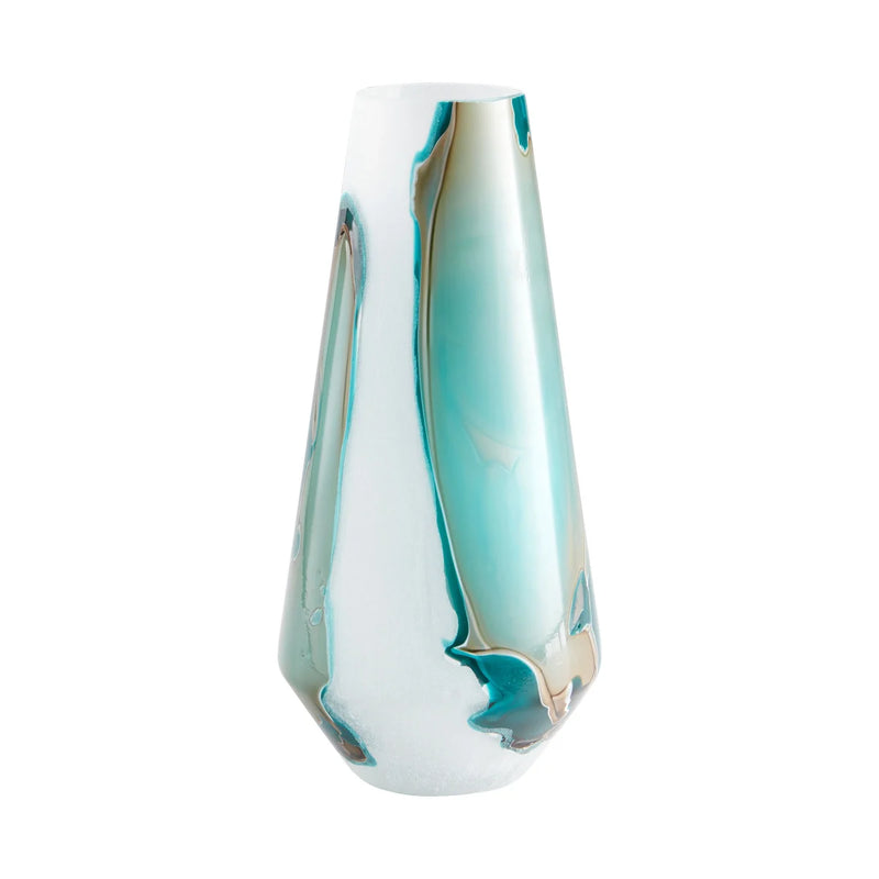 Tall Ferdinand Vase | Green And White