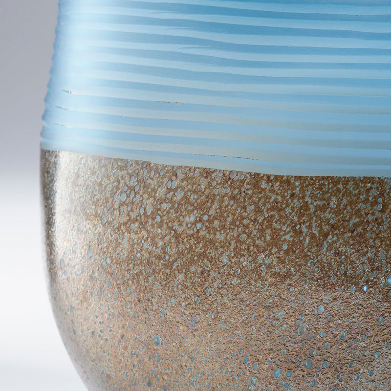 Europa Vase | Blue And Iron Glaze – Wide