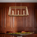 Hyperion Island 6-Light | Aged Silver Leaf