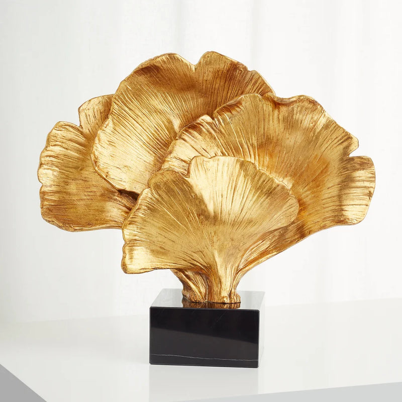 Gilded Bloom Sculpture | Gold