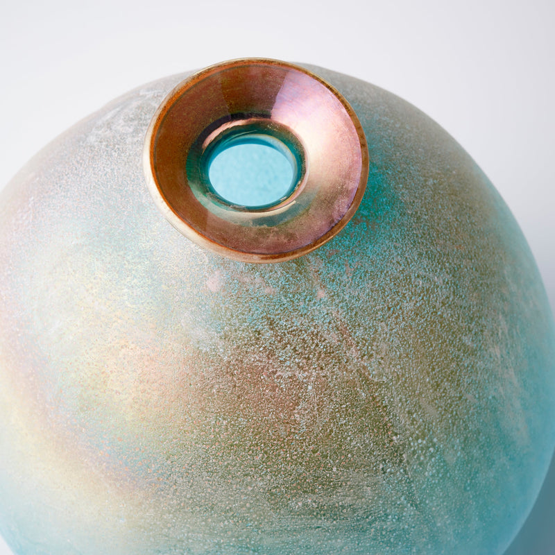 Sea Of Dreams Vase | Turquoise And Scavo – Small