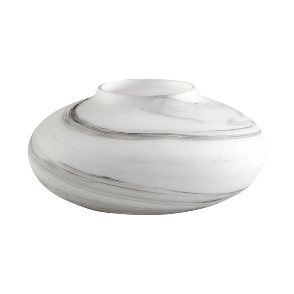 Moon Mist Vase | White And Black Swirl - Small