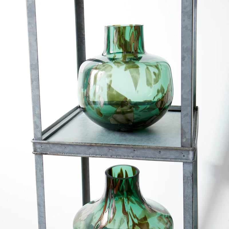 Maisha Vase | Green And Gold - Small