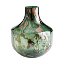 Maisha Vase | Green And Gold - Medium
