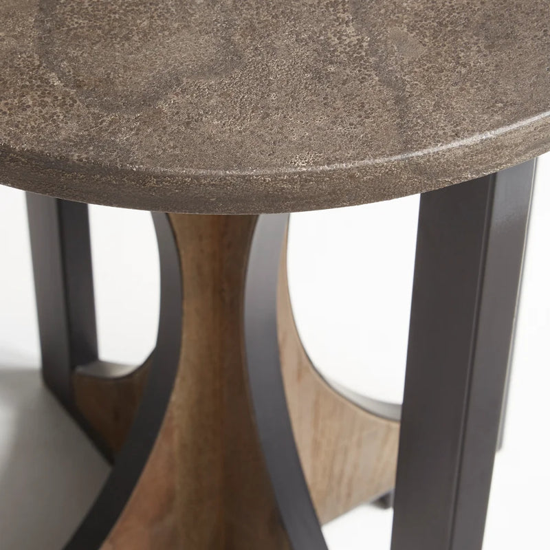 Savannah Side Table | Bronze And Dark Elm