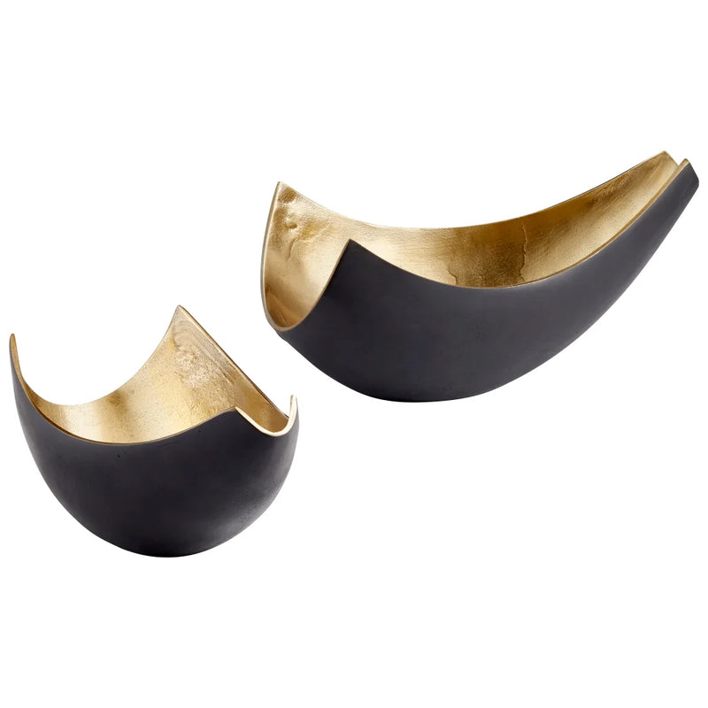 Boema Tray | Matt Black And Gold - Small