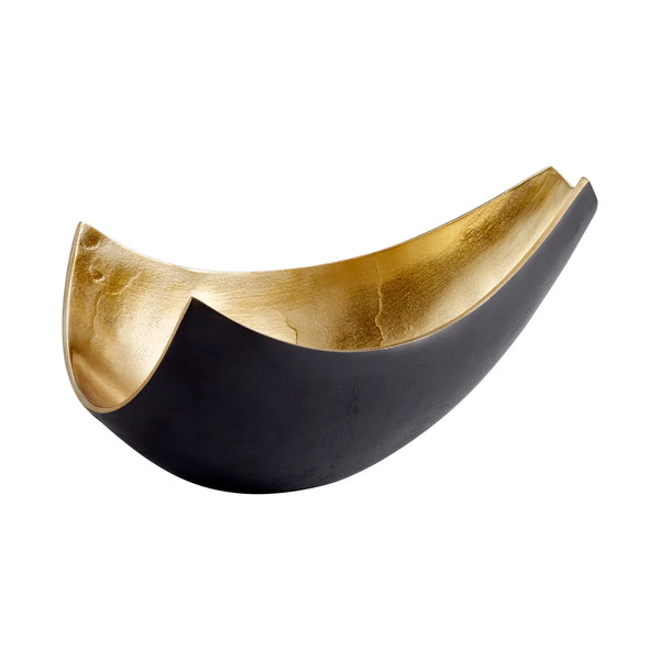 Boema Tray | Matt Black And Gold - Medium