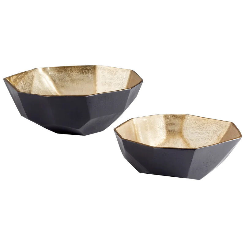 Radia Bowl | Matt Black And Gold - Small