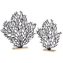 Bonzai Sculpture | Matt Black And Gold - Medium