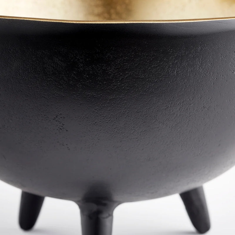 Inca Bowl | Matt Black And Gold - Small