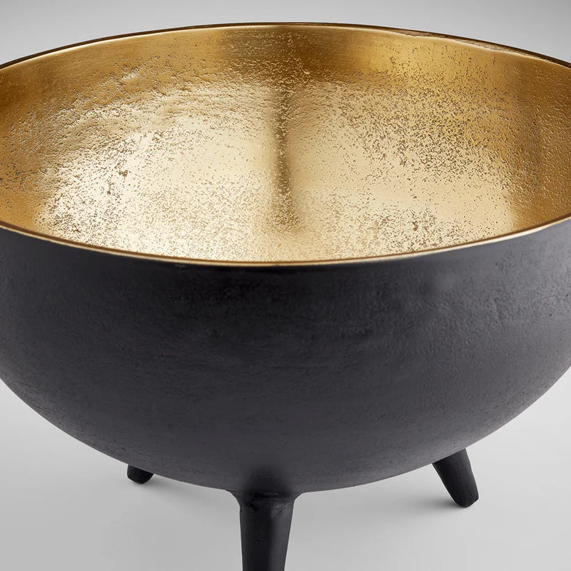 Inca Bowl | Matt Black And Gold - Small