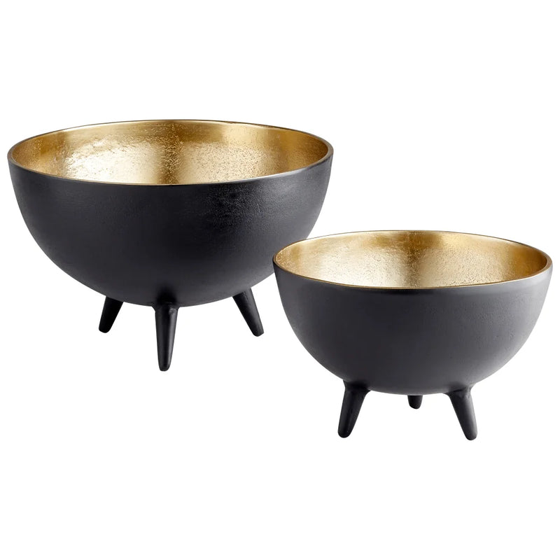 Inca Bowl | Matt Black And Gold - Small