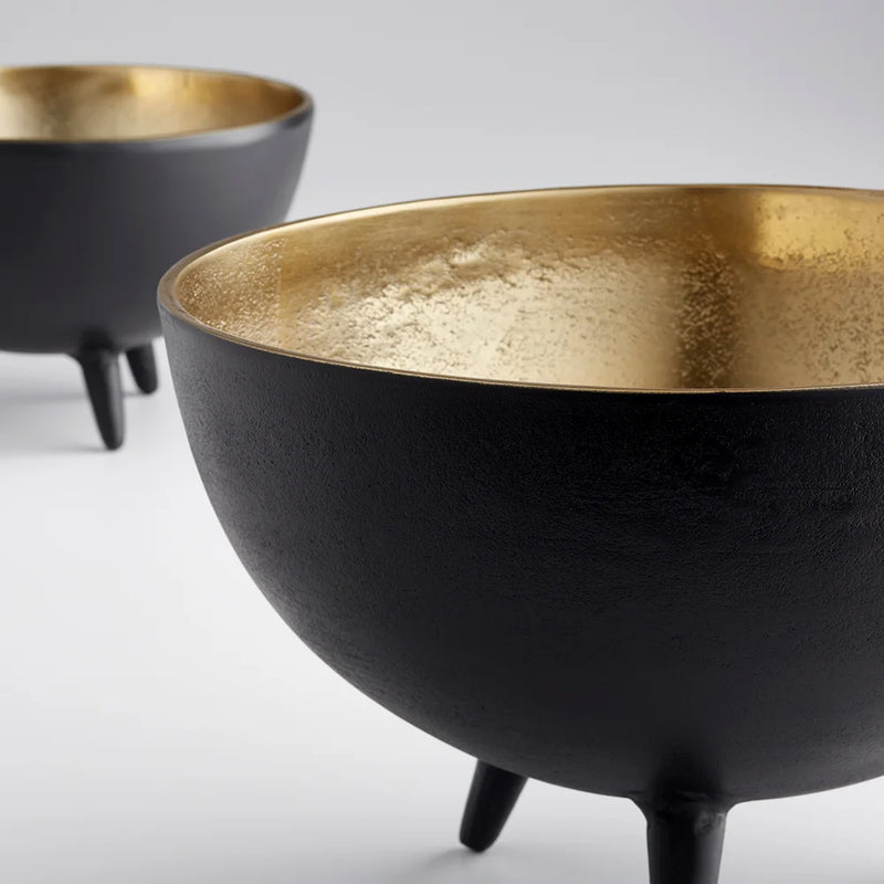 Inca Bowl | Matt Black And Gold - Small