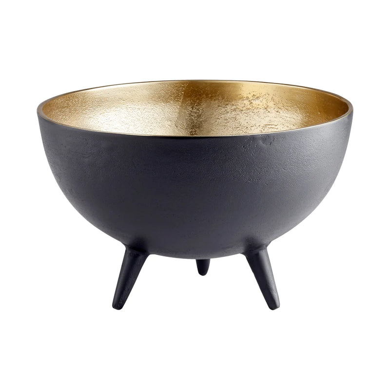 Inca Bowl | Matt Black And Gold - Medium