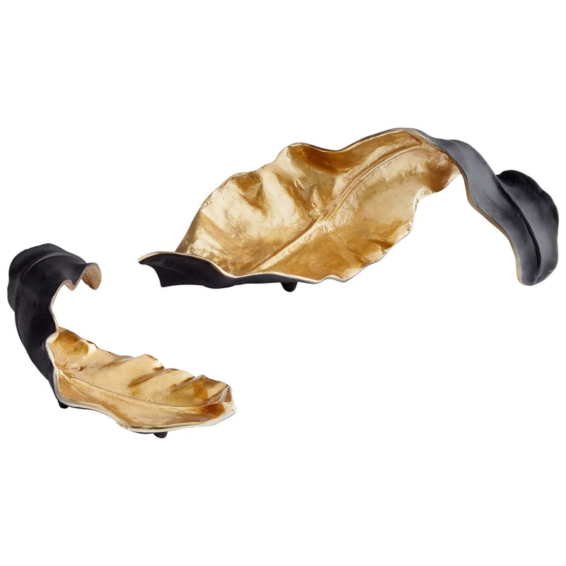 Oak Brush Sculpture | Black And Gold - Medium