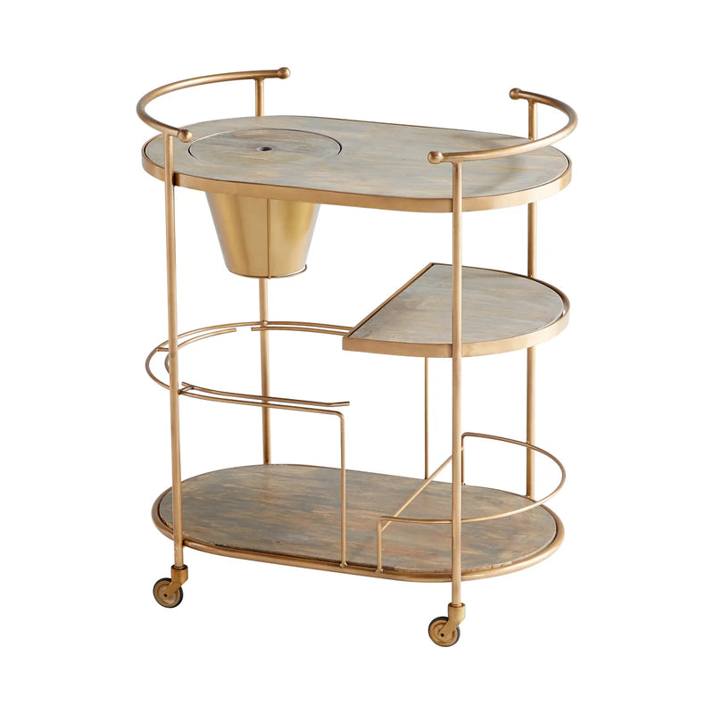 Barcraft Bar Cart | Antique Brass