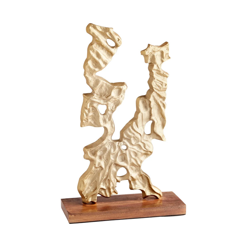 Ornate Abstraction Sculpture | Gold