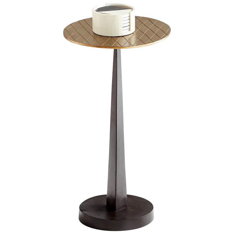 Beauvais Side Table | Aged Brass And Black