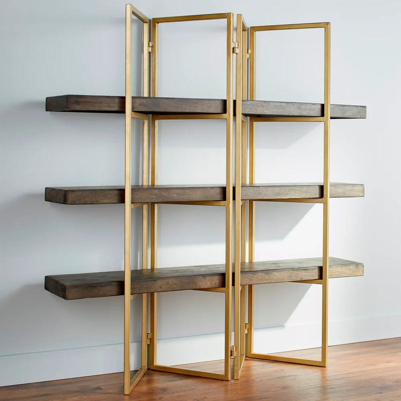 Marsina Etagere | Gold And Grey