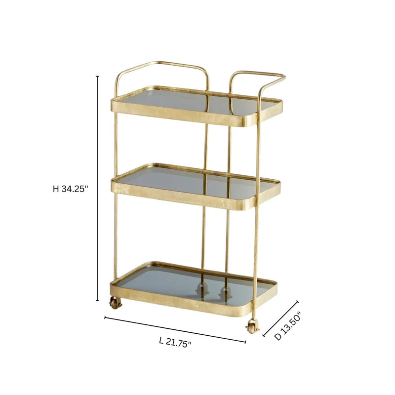 Taverna Bar Cart | Antique Brass