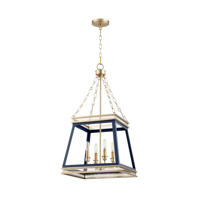 Gerard Pendant | Dark Blue + Aged Brass