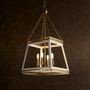 Gerard Pendant | White + Aged Brass