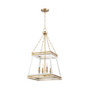 Gerard Pendant | White + Aged Brass