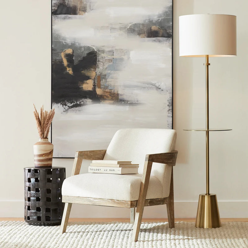 Peplum Floor Lamp | Brass