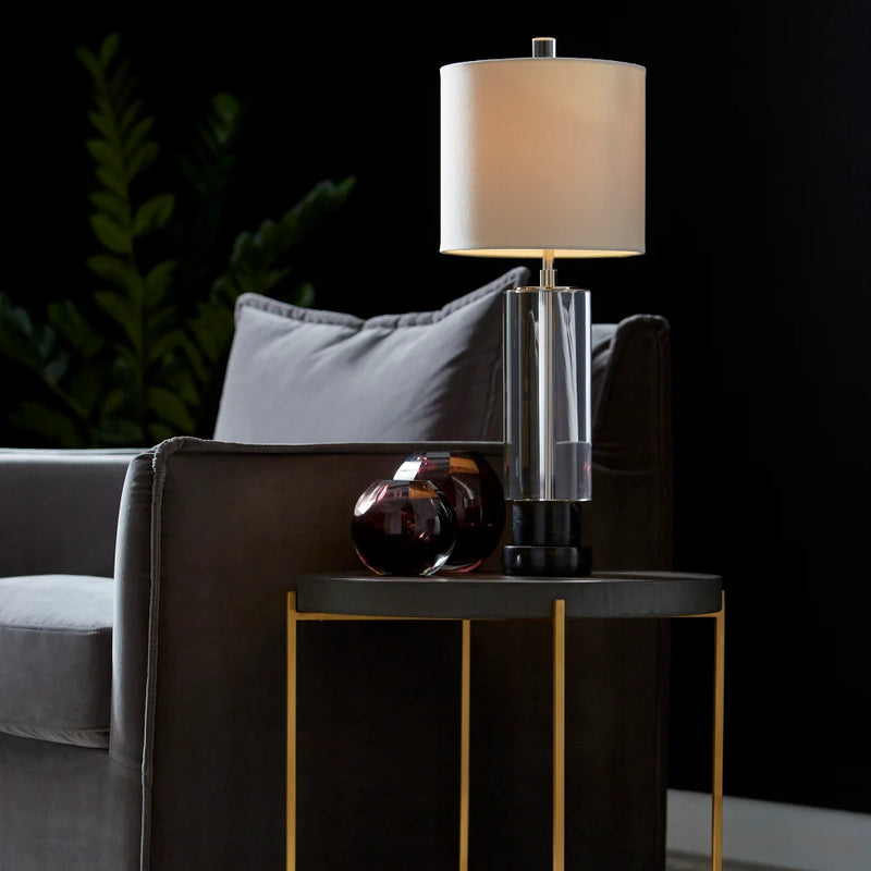 Gravity Table Lamp | Clear And Black