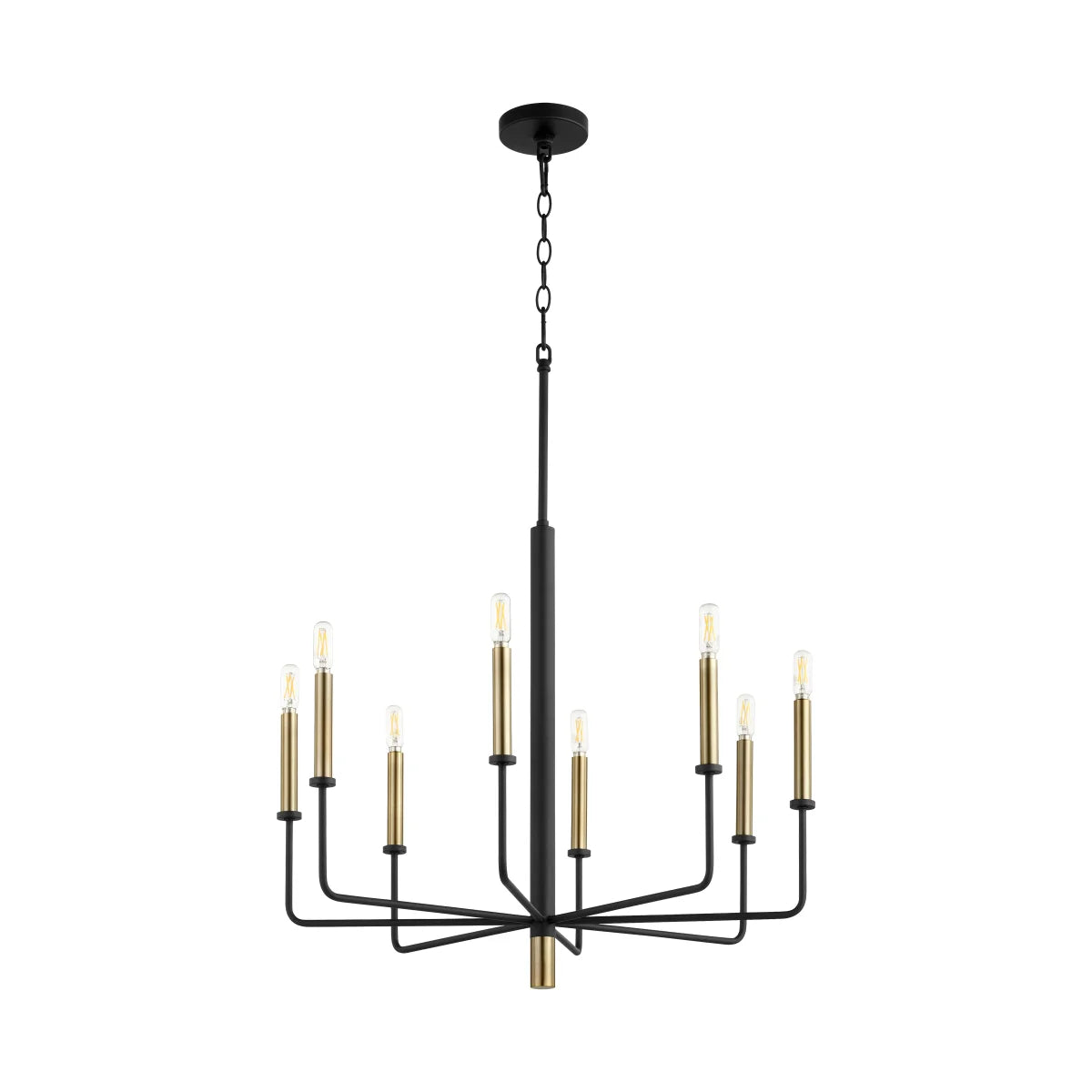 Apollo Chandelier | Noir & Aged Brass - Small