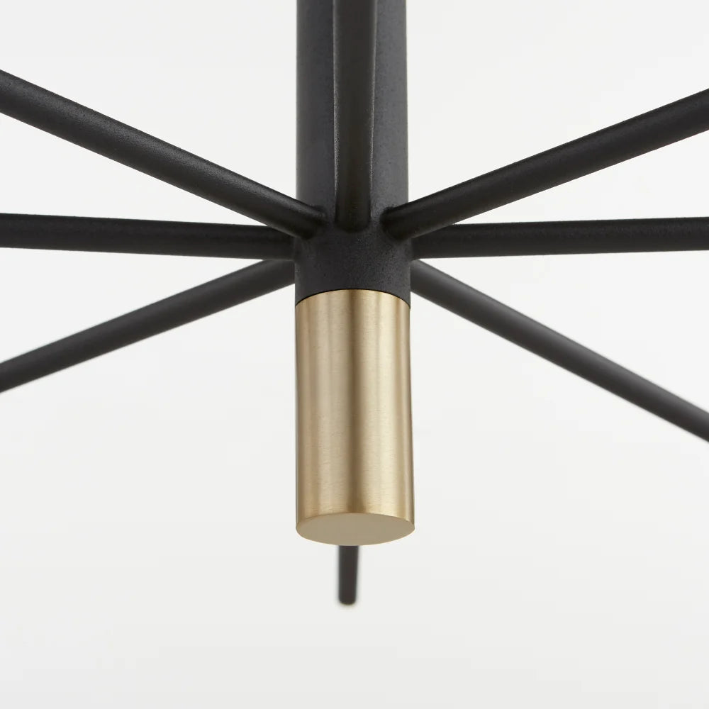 Apollo Chandelier | Noir & Aged Brass - Medium