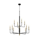 Apollo Chandelier | Noir & Aged Brass - Medium