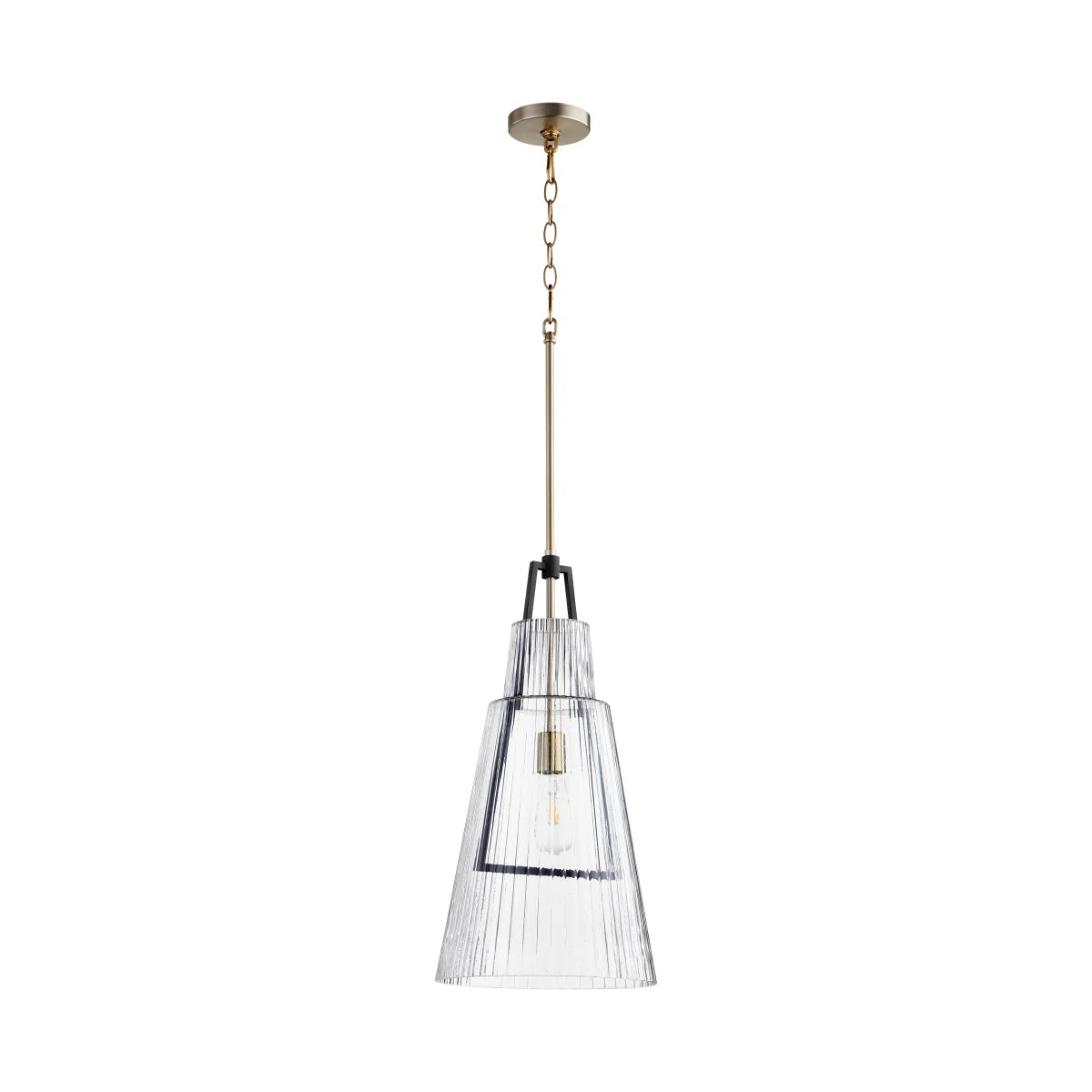 Apollo Pendant | Noir & Aged Brass