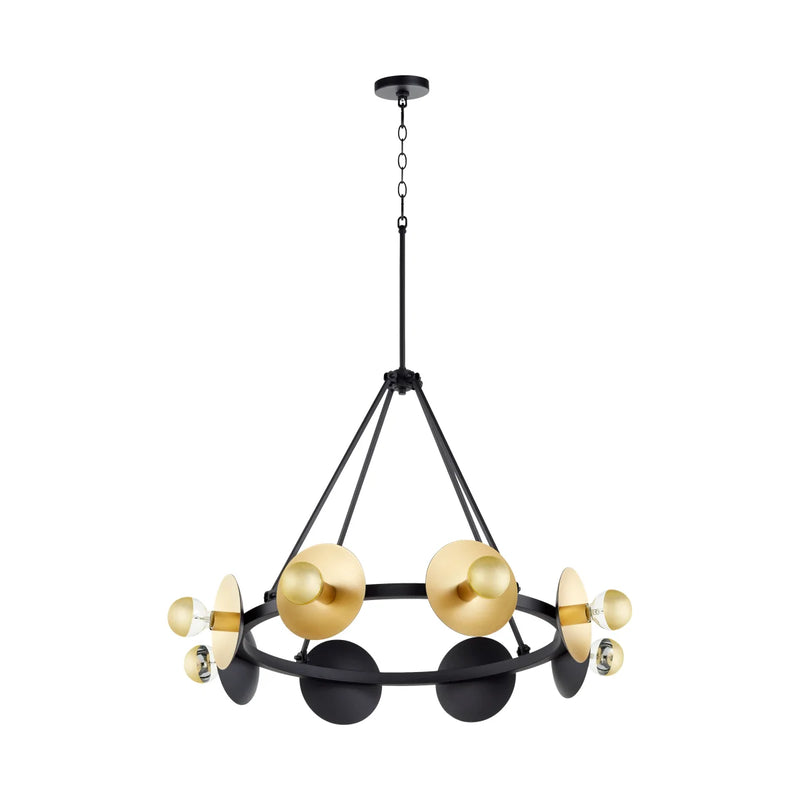 Artemis Chandelier | Noir And Gold Leaf - Medium