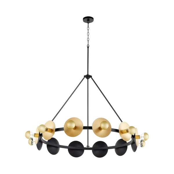 Artemis Chandelier | Noir And Gold Leaf - Large