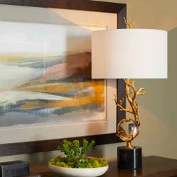 Autumnus Table Lamp | Gold Leaf