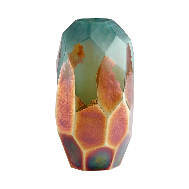 Roca Verde Vase | Green And Gold - Large